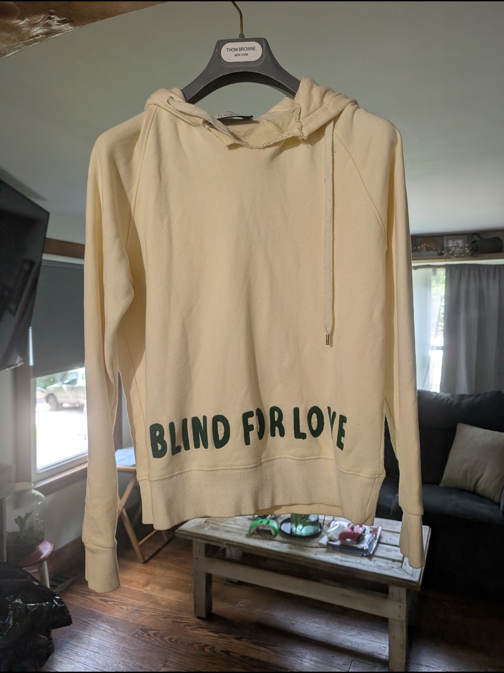 Gucci Cream 'Blind For Love' Hoodie Sweater